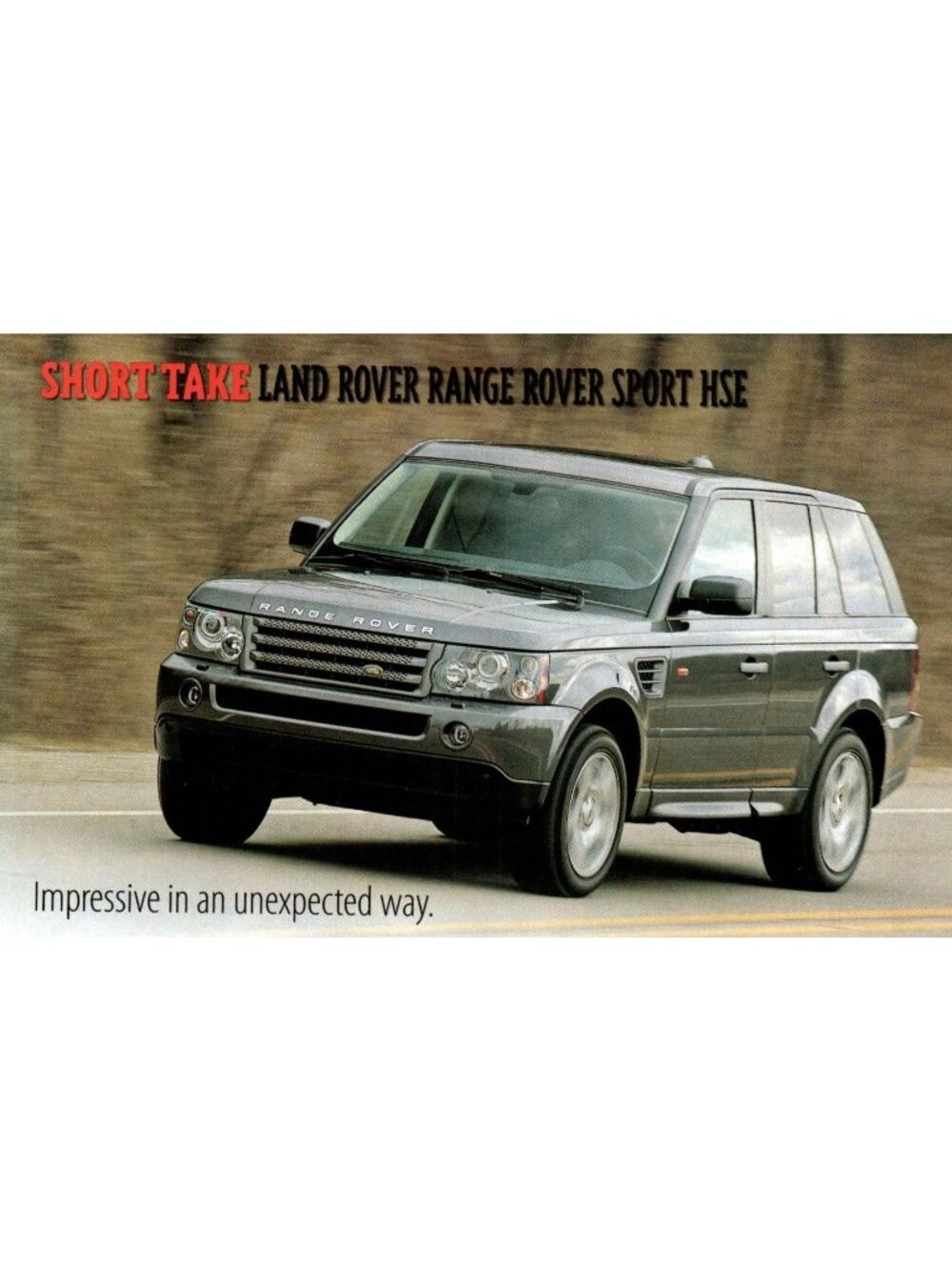 2006 Range Rover Sport L320 Short Take 1 Page Vintage Print Article Wall Art